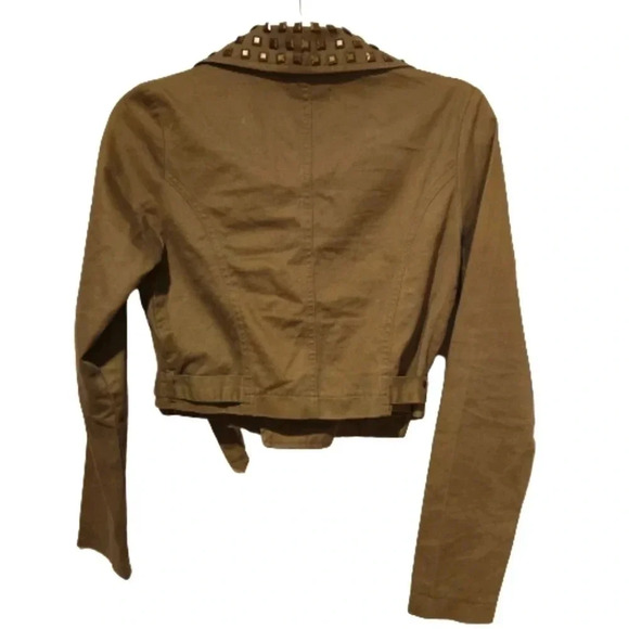 Moon Collection Olive Green Studded Moto Jacket – Size Small (Live in California - Picture 3 of 6